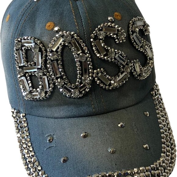 Bling Boss Baseball Cap Women Rhinestone Gift Boss Lady Cotton Adjustable - Picture 8 of 9